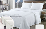 Royal Comfort Bamboo Blend Sheet Set 1000TC and Bamboo Pillows 2 Pack Ultra Soft - King - White - Front View
