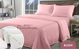 Royal Comfort Bamboo Blend Sheet Set 1000TC and Bamboo Pillows 2 Pack Ultra Soft - Queen - Blush - Front View
