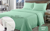 Royal Comfort Bamboo Blend Sheet Set 1000TC and Bamboo Pillows 2 Pack Ultra Soft - Queen - Green Mist - Front View