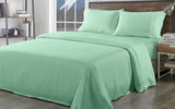 Royal Comfort Bamboo Blend Sheet Set 1000TC and Bamboo Pillows 2 Pack Ultra Soft - Queen - Green Mist - Side View