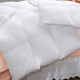 Duck Feather & Down Quilt 500GSM + Duck Feather and Down Pillows 2 Pack Combo - Super King - White - Side View