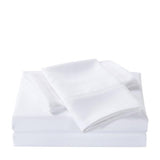 Royal Comfort 350GSM Bamboo Quilt 2000TC Sheet Set And 2 Pack Duck Pillows Set - Double - White