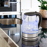 5 Litre Air Fryer Black And 1.7 Litre Kettle Blue LED Kitchen Package Deal Set - Top-Down View
