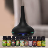 Milano Aroma Diffuser Set With 13 Pack Diffuser Oils Humidifier Aromatherapy - Black - Front View