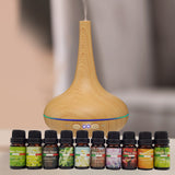 Milano Aroma Diffuser Set With 13 Pack Diffuser Oils Humidifier Aromatherapy - Light Wood - Front View
