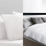250GSM Bamboo Blend Quilt With 1100GSM Hotel Pillow Bedding Set - Queen - Front View