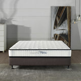 Azure Wood Bed Frame With Comforpedic Mattress Package Deal Bedroom Set - Single - White Brown