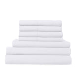 1500 Thread Count 6 Piece Combo And 2 Pack Duck Feather Down Pillows Bedding Set - King - White - Side View
