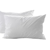 Royal Comfort 1800GSM Duck Feather Down Topper And 1000GSM 2 Duck Pillows Set - King Single - White - Top-Down View
