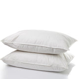 Royal Comfort 1800GSM Duck Feather Down Topper And 1000GSM 2 Duck Pillows Set - Queen - White - Side View
