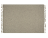 Elegant Beige New Zealand Wool Throw - Handwoven European Design - Side View