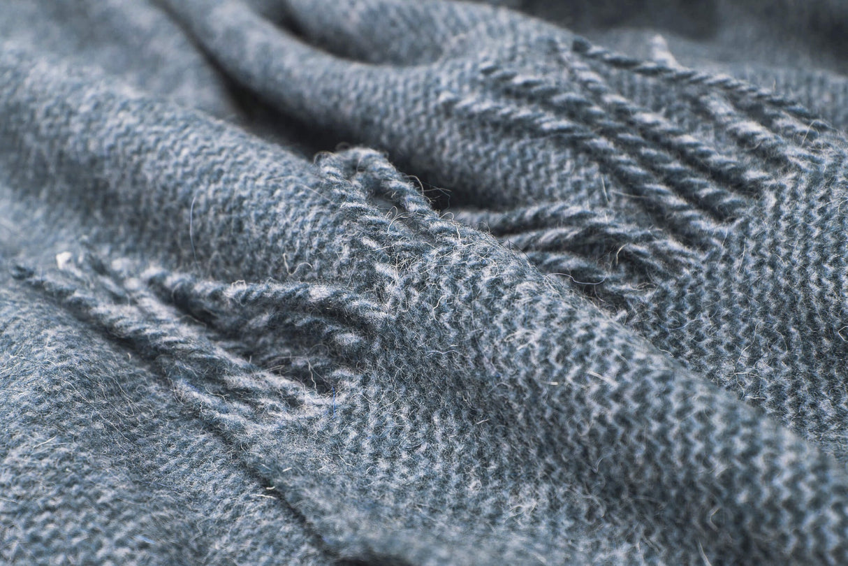 Navy Cambridge Wool Throw Blanket - 100% New Zealand Wool