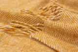 Mustard Cambridge Cozy Throw - 100% New Zealand Wool - Front View