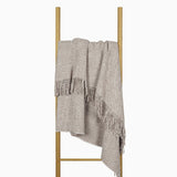 Luxurious Silver 100% New Zealand Wool Cambridge Throw Blanket