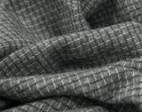 Chiswick Premium Cashmere-Merino Throw - Elegant Slate Grey - Side View