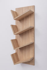 BARCELONA DISPLAY SHELF - NATURAL OAK - Side View