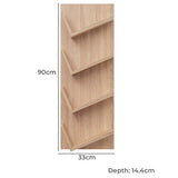 BARCELONA DISPLAY SHELF - NATURAL OAK - 45-Degree Angle