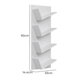 BARCELONA DISPLAY SHELF - WHITE - 45-Degree Angle