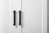 STOCKHOLM UNIVERSAL STORAGE CUPBOARD - HAMPTONS - DECO BLACK HANDLE - Side View