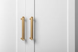 STOCKHOLM UNIVERSAL STORAGE CUPBOARD - HAMPTONS - DECO GOLD HANDLE - Side View