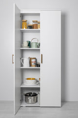 STOCKHOLM UNIVERSAL STORAGE CUPBOARD - VJ PANEL - DECO GOLD HANDLE - Front View
