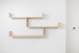 ZURICH MULTI LEVEL SHELF KIT (OAK) - Front View