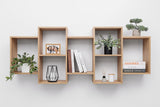 LISBON DISPLAY SHELF - NATURAL OAK - Front View
