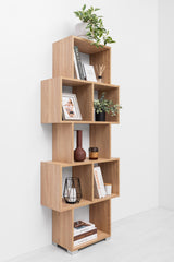 LISBON DISPLAY SHELF - NATURAL OAK - Side View