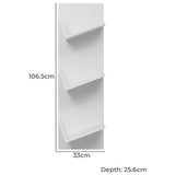 LONDON DISPLAY SHELF - WHITE - Top-Down View