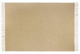Luxurious Camel Merino Wool Blend Throw Blanket - Side View