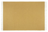 Luxury Merino Wool Blend Throw - Ochre - Side View