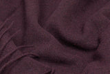 Plum Paddington Luxury Throw - Merino Wool Blend - Front View