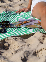 MINT PORTSEA TURKISH COTTON BEACH TOWEL - Front View