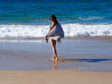 Midnight Portsea Turkish Cotton Beach Towel