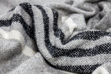 Richmond Throw - Reclaimed Wool Blend - Grey - Side View