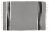 Richmond Throw - Reclaimed Wool Blend - Grey - Top-Down View