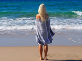 Sorrento Monochrome Quick-Dry Turkish Cotton Beach Towel - Top-Down View