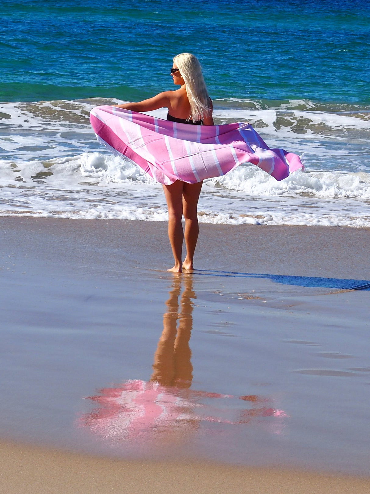Sorrento Quick-Dry Turkish Cotton Beach Towel - Candy Delight