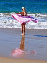 Sorrento Quick-Dry Turkish Cotton Beach Towel - Candy Delight - Side View