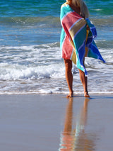 SORRENTO TURKISH COTTON TOWEL - TROPICAL - 45-Degree Angle
