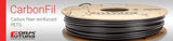Carbon Fibre PETG Filament CarbonFil 1.75mm Black 500 gram 3D Printer Filament - Front View