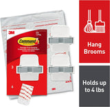 Command Broom Gripper, 3 Grippers, 6 Large Strip, 17007-3NA - Top-Down View