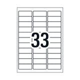 AVERY Gen Label L7157GU 33 Labels per Sheet, Box of 100 - Top-Down View
