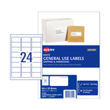 AVERY Gen Label L7159GU 24 Labels per Sheet Box of 100 - Front View