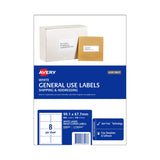 AVERY Gen Label L7165GU 8-Per-Page Box of 100 - Side View
