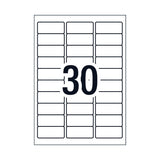 AVERY General Labels L7158GU - 30 Labels per Sheet, Box of 100 - Top-Down View
