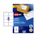 AVERY 8-Per-Sheet Laser Labels L7165 - Pack of 100 - Front View