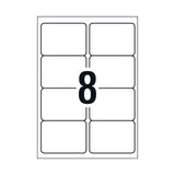 AVERY 8-Per-Sheet Laser Labels L7165 - Pack of 100 - Top-Down View