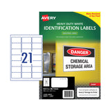 AVERY Laser Label L7060 21Up Pack of 25 - Front View