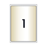 AVERY Laser Label Clear L7567 1Up Pack of 25 - Top-Down View